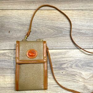 VTG Dooney & Burke Leather Wallet Crossbody Bag Purse